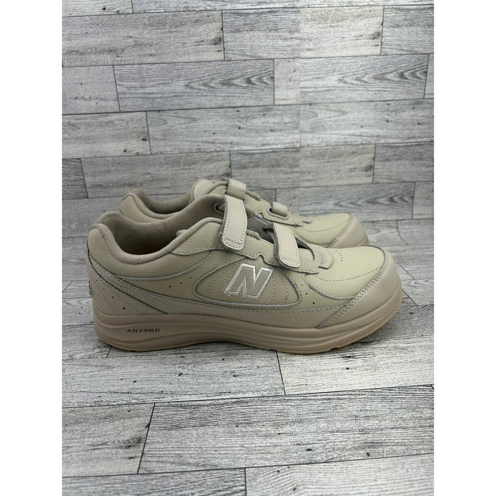 New Balance‎ 577 Walking Shoe Beige Leather Hook and Loop Strap Comfort 8.5M - Picture 10 of 12